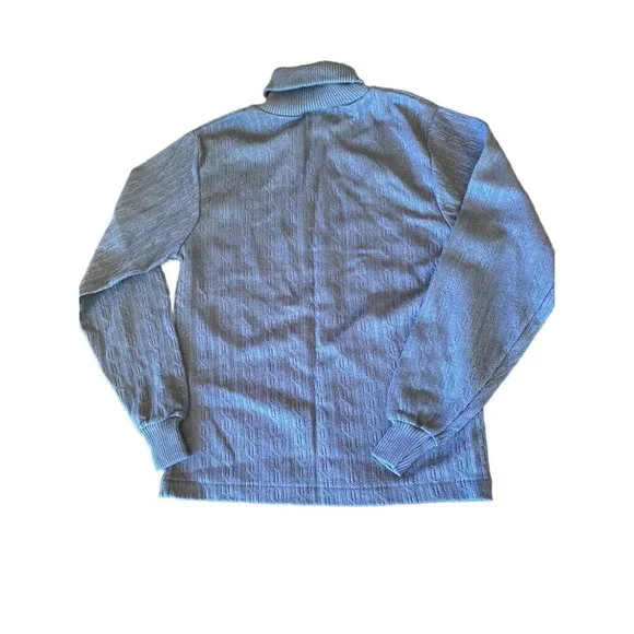 VIntage 1980's Garanimals Blue Cableknit Boys Turtleneck Size 14 - Picture 7 of 7